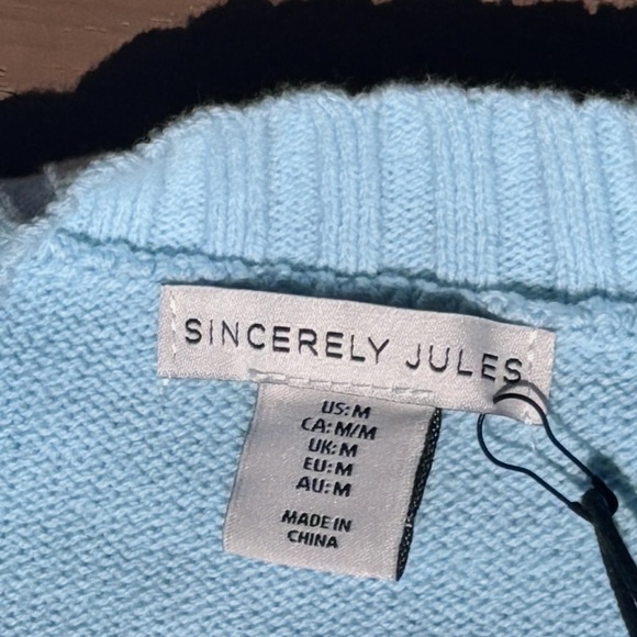 Oui Light Blue Sweater - Picture 2 of 4